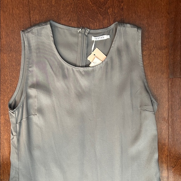 Kestan Blue Midi Sleeveless Drop Waist High-Low Dress, Size Small, NWT - Picture 2 of 9